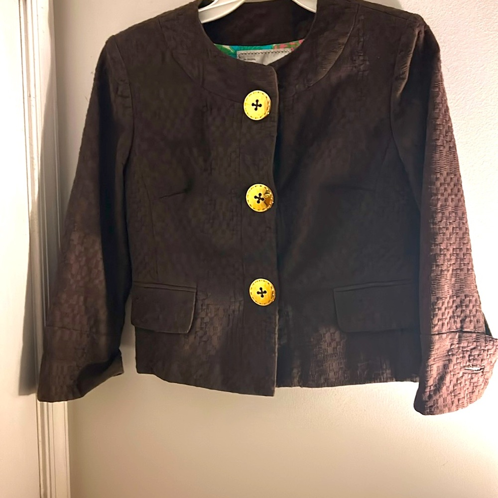 That lovely brown jacket design Miller of New York size number 4